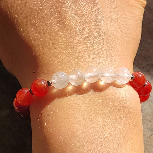 🤍3/$30 Boho Quartz & Glass Bead Bracelet - Picture 6 of 7